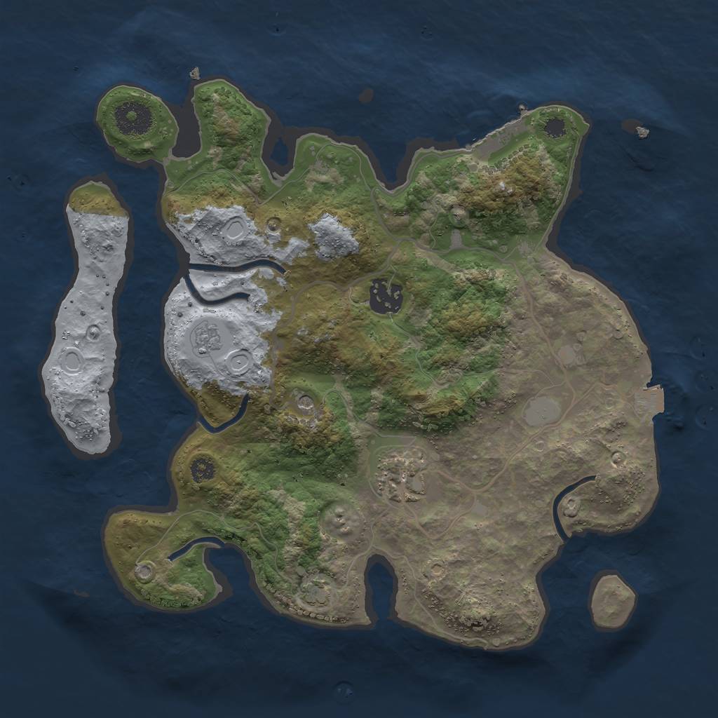 Rust Map: Procedural Map, Size: 3000, Seed: 1802689765, 9 Monuments