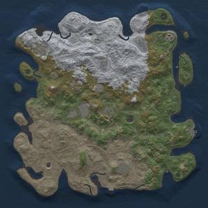 Thumbnail Rust Map: Procedural Map, Size: 4500, Seed: 922843173, 19 Monuments