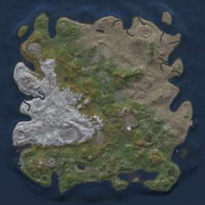 Thumbnail Rust Map: Procedural Map, Size: 4500, Seed: 694700189, 19 Monuments