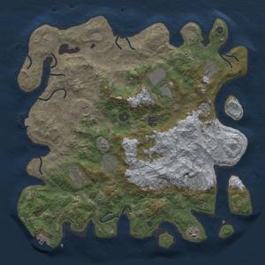 Thumbnail Rust Map: Procedural Map, Size: 4000, Seed: 2367, 16 Monuments