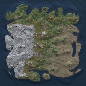 Thumbnail Rust Map: Procedural Map, Size: 4500, Seed: 8758758, 19 Monuments