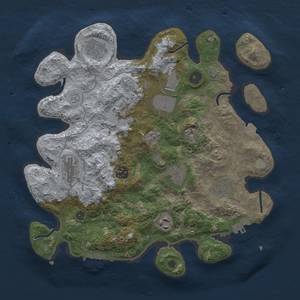 Thumbnail Rust Map: Procedural Map, Size: 3500, Seed: 1402222304, 16 Monuments