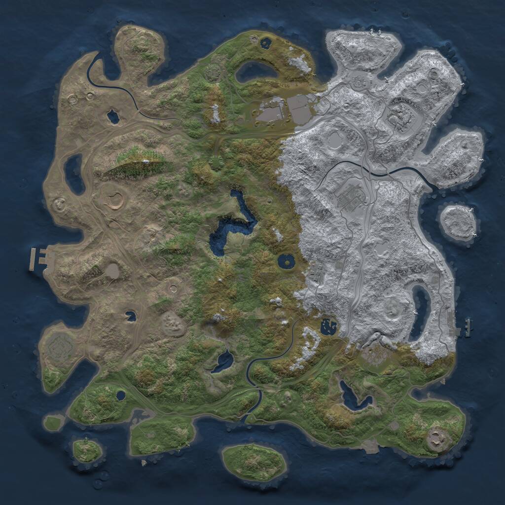 Rust Map: Procedural Map, Size: 4500, Seed: 1987692032, 15 Monuments
