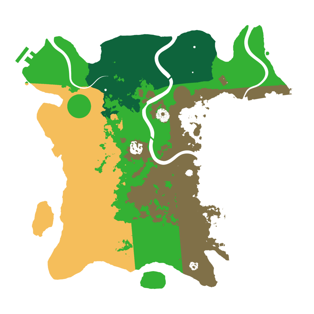 Biome Rust Map: Procedural Map, Size: 3500, Seed: 842306534