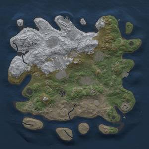 Thumbnail Rust Map: Procedural Map, Size: 3500, Seed: 854367079, 14 Monuments