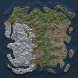 Thumbnail Rust Map: Procedural Map, Size: 4500, Seed: 23421, 18 Monuments