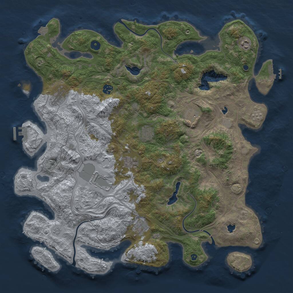 Rust Map: Procedural Map, Size: 4500, Seed: 482687987, 15 Monuments