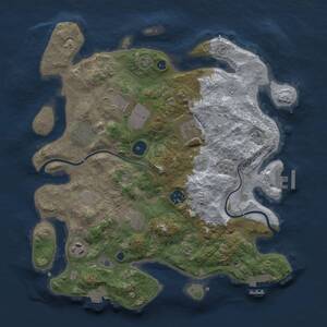 Thumbnail Rust Map: Procedural Map, Size: 3500, Seed: 1146916426, 13 Monuments
