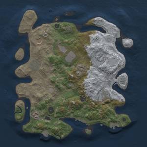 Thumbnail Rust Map: Procedural Map, Size: 3500, Seed: 1146916426, 16 Monuments