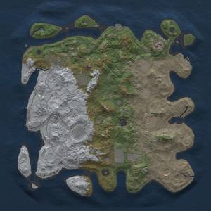 Thumbnail Rust Map: Procedural Map, Size: 4000, Seed: 1677400786, 18 Monuments