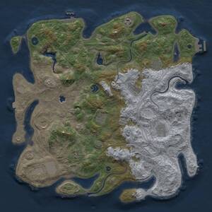 Thumbnail Rust Map: Procedural Map, Size: 4250, Seed: 66972398, 16 Monuments