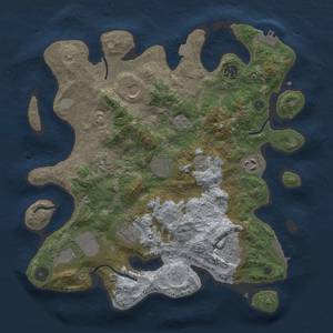 Thumbnail Rust Map: Procedural Map, Size: 3500, Seed: 629163497, 17 Monuments