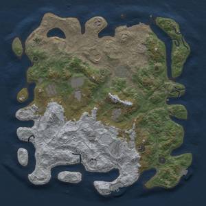 Thumbnail Rust Map: Procedural Map, Size: 4300, Seed: 1073318332, 17 Monuments