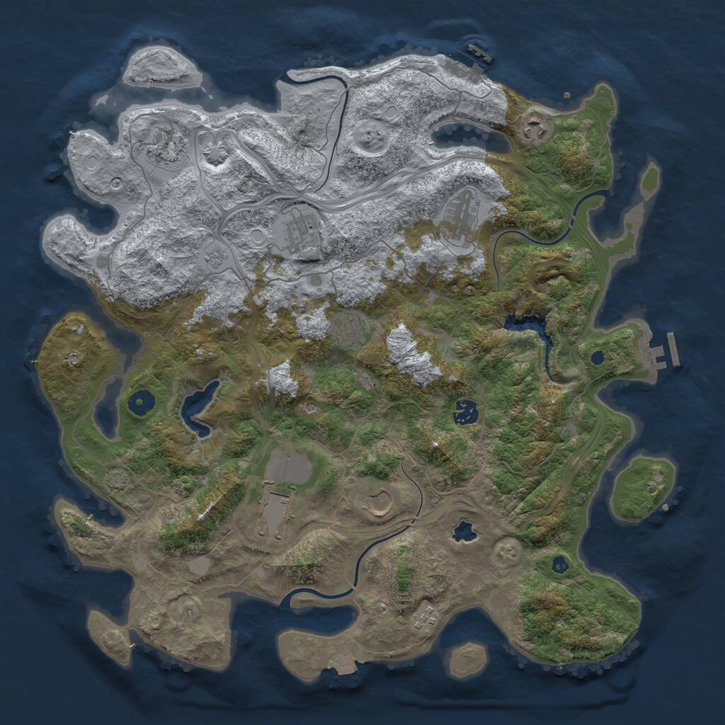 Rust Map: Procedural Map, Size: 4250, Seed: 1978565951, 15 Monuments