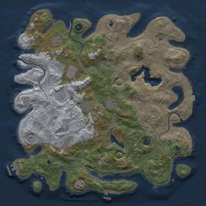 Thumbnail Rust Map: Procedural Map, Size: 4250, Seed: 3467658, 17 Monuments