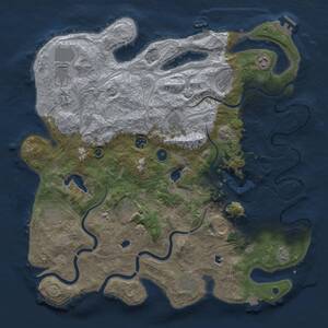 Thumbnail Rust Map: Procedural Map, Size: 4500, Seed: 2026324334, 17 Monuments