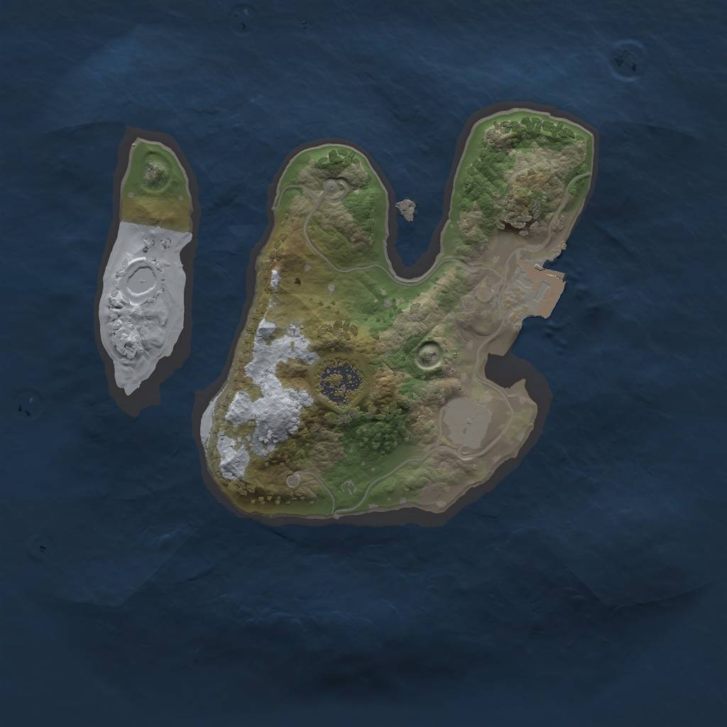 Rust Map: Procedural Map, Size: 1750, Seed: 2063753675, 3 Monuments