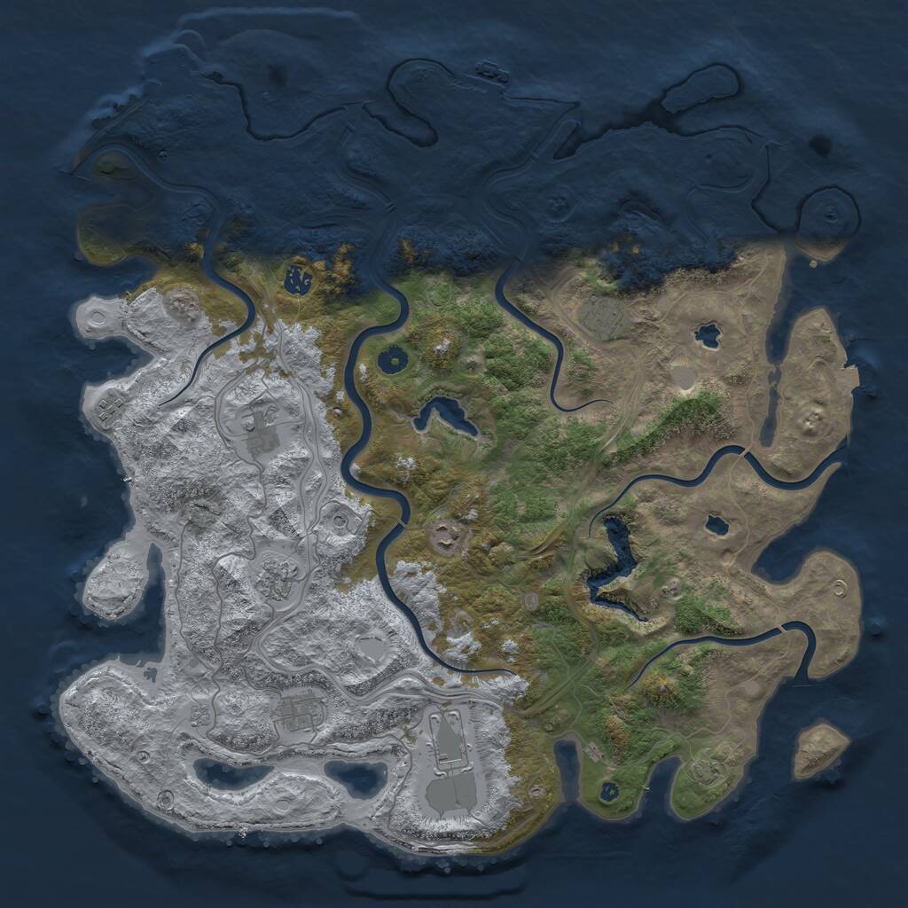 Rust Map: Procedural Map, Size: 4800, Seed: 754394866, 14 Monuments