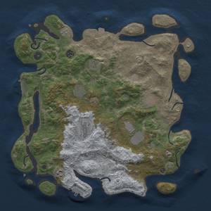 Thumbnail Rust Map: Procedural Map, Size: 4000, Seed: 130776716, 16 Monuments