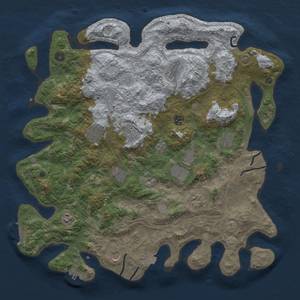 Thumbnail Rust Map: Procedural Map, Size: 4500, Seed: 703741994, 19 Monuments