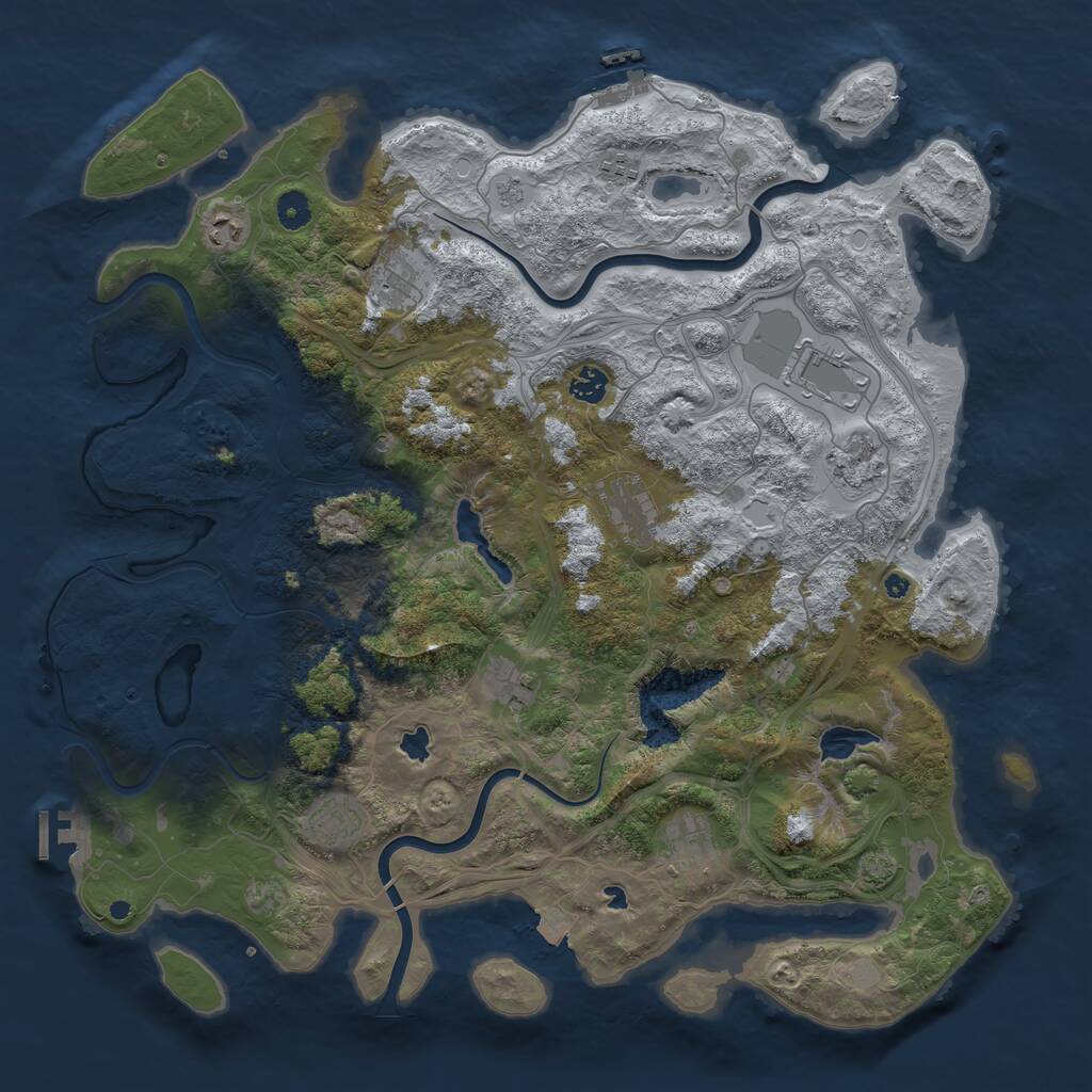 Rust Map: Procedural Map, Size: 4500, Seed: 289933912, 16 Monuments