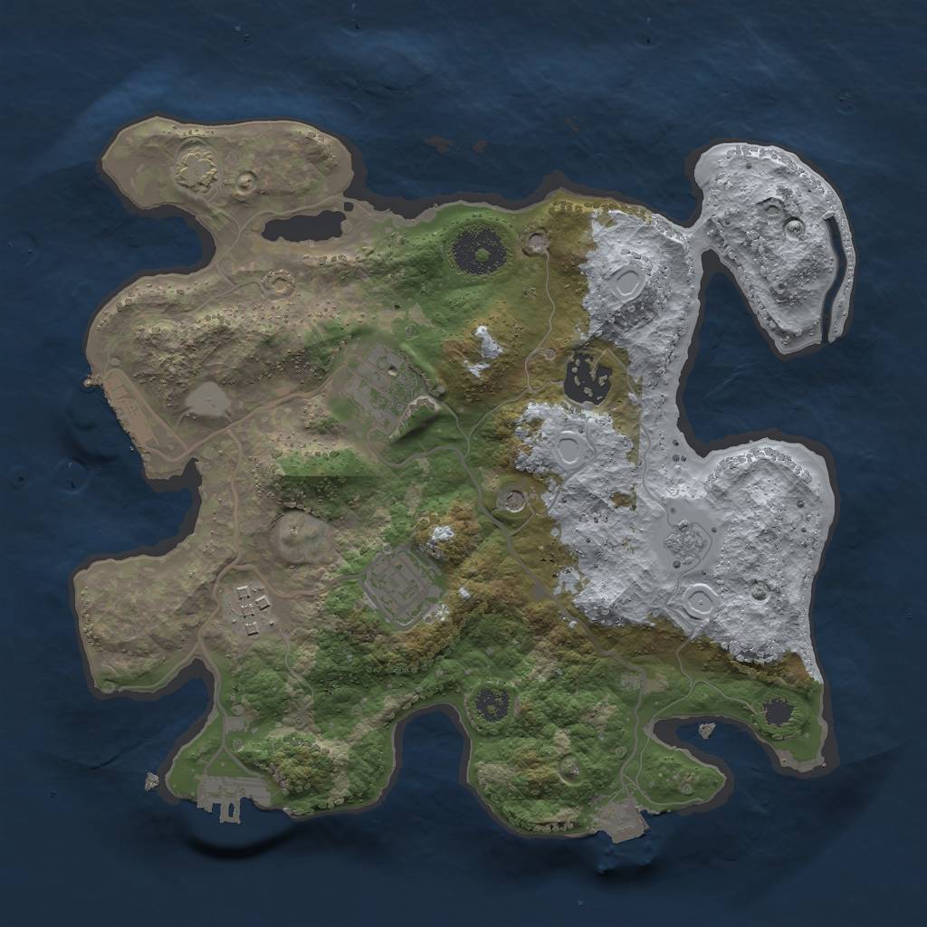 Rust Map: Procedural Map, Size: 2800, Seed: 1439078475, 12 Monuments