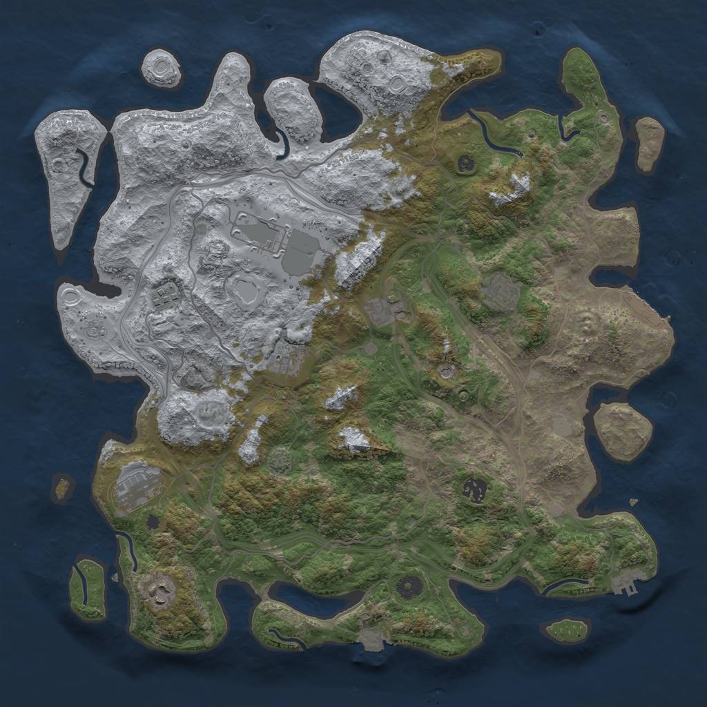 Rust Map: Procedural Map, Size: 4250, Seed: 213213215, 16 Monuments