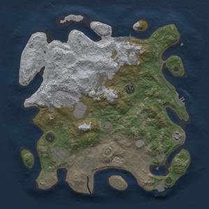 Thumbnail Rust Map: Procedural Map, Size: 3500, Seed: 1016160203, 15 Monuments