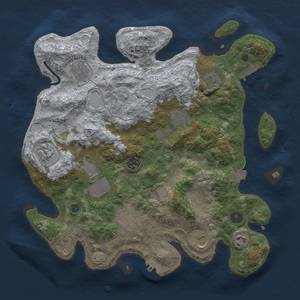 Thumbnail Rust Map: Procedural Map, Size: 3700, Seed: 964159133, 18 Monuments