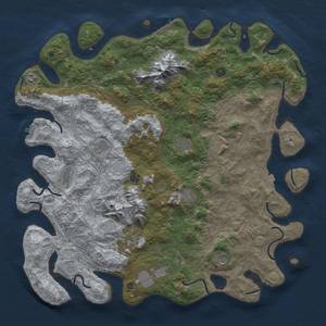 Thumbnail Rust Map: Procedural Map, Size: 5000, Seed: 1893924773, 19 Monuments