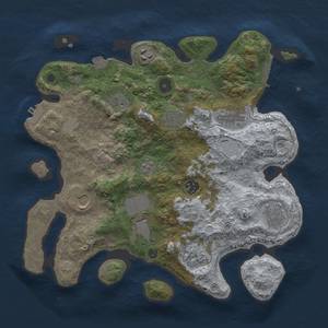 Thumbnail Rust Map: Procedural Map, Size: 3500, Seed: 1109540528, 18 Monuments