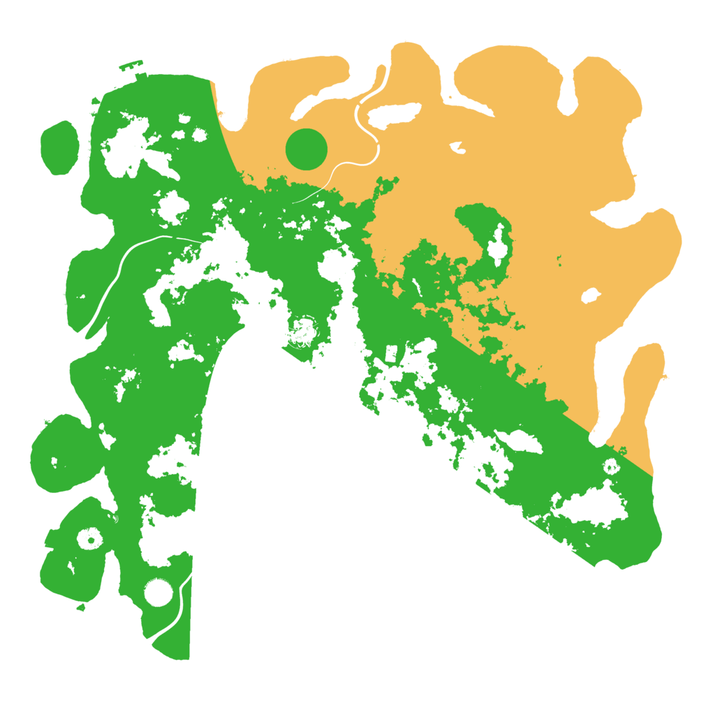 Biome Rust Map: Procedural Map, Size: 4500, Seed: 46223666