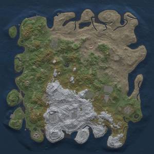 Thumbnail Rust Map: Procedural Map, Size: 4500, Seed: 46223666, 19 Monuments