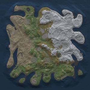 Thumbnail Rust Map: Procedural Map, Size: 3700, Seed: 1055767848, 18 Monuments