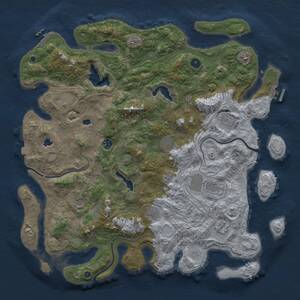 Thumbnail Rust Map: Procedural Map, Size: 4700, Seed: 10, 16 Monuments