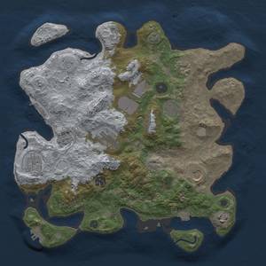 Thumbnail Rust Map: Procedural Map, Size: 3500, Seed: 166718215, 16 Monuments