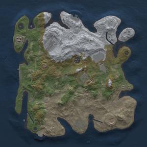 Thumbnail Rust Map: Procedural Map, Size: 3500, Seed: 385205432, 15 Monuments