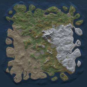 Thumbnail Rust Map: Procedural Map, Size: 5000, Seed: 402447347, 18 Monuments