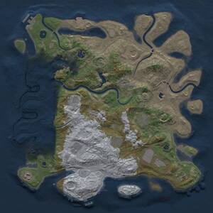 Thumbnail Rust Map: Procedural Map, Size: 4250, Seed: 1792579077, 16 Monuments