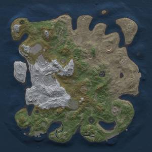 Thumbnail Rust Map: Procedural Map, Size: 3600, Seed: 10308, 16 Monuments