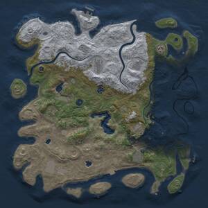 Thumbnail Rust Map: Procedural Map, Size: 4500, Seed: 356153337, 16 Monuments