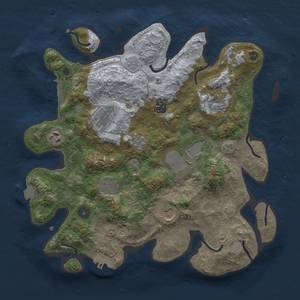 Thumbnail Rust Map: Procedural Map, Size: 3500, Seed: 1876062545, 16 Monuments