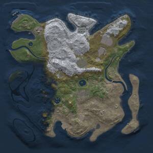 Thumbnail Rust Map: Procedural Map, Size: 3500, Seed: 1258169986, 11 Monuments