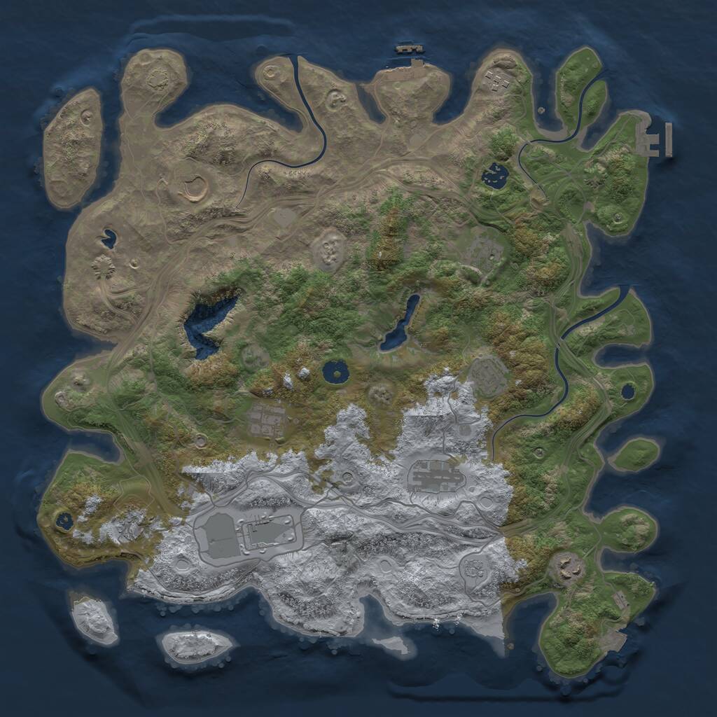 Rust Map: Procedural Map, Size: 4250, Seed: 1607799749, 16 Monuments