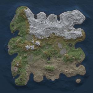 Thumbnail Rust Map: Procedural Map, Size: 3500, Seed: 1579750191, 16 Monuments