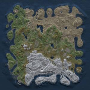 Thumbnail Rust Map: Procedural Map, Size: 4500, Seed: 2089925057, 15 Monuments