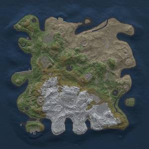 Thumbnail Rust Map: Procedural Map, Size: 3500, Seed: 67784179, 17 Monuments