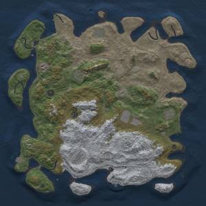 Thumbnail Rust Map: Procedural Map, Size: 4500, Seed: 140702242, 18 Monuments