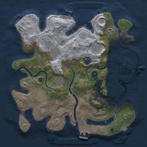 Thumbnail Rust Map: Procedural Map, Size: 3500, Seed: 1544195530, 13 Monuments