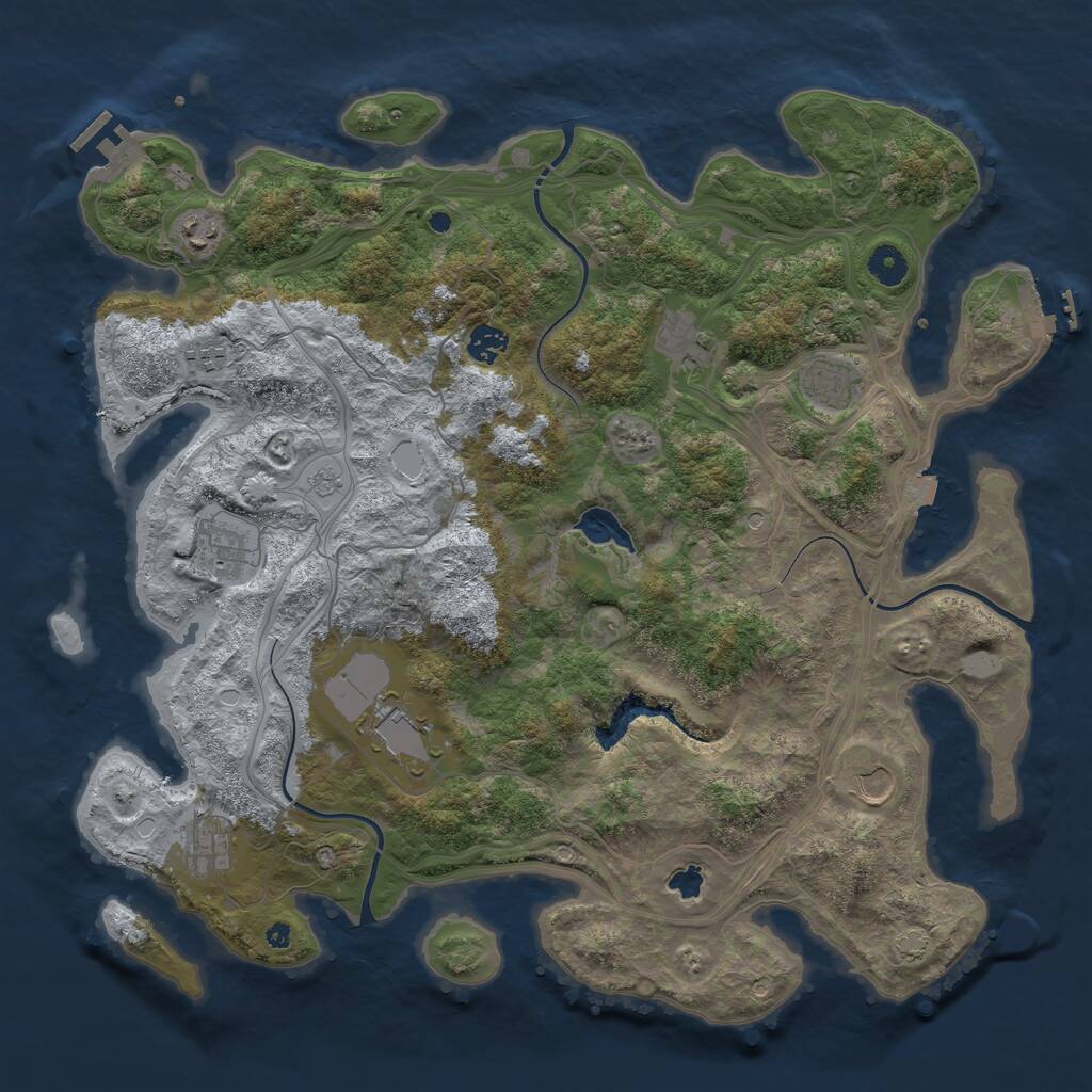 Rust Map: Procedural Map, Size: 4250, Seed: 68203406, 15 Monuments